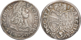 Austria - 3 Kreuzer 1686 - Leopoldo I (1658-1705) - Gr. 1,41 - Kr.# 1245

qSPL

SPEDIZIONE SOLO IN ITALIA - SHIPPING ONLY IN ITALY