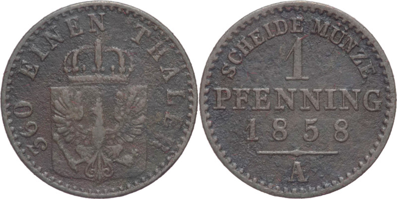 Germania - Regno di Prussia - Federico Guglielmo IV (1840 - 1861) - 1 pfennig 18...