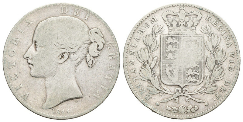 Regno Unito - 1 Corona 1844 - Regina Vittoria (1838 - 1901) - Ag. 925 - Gr. 27,4...