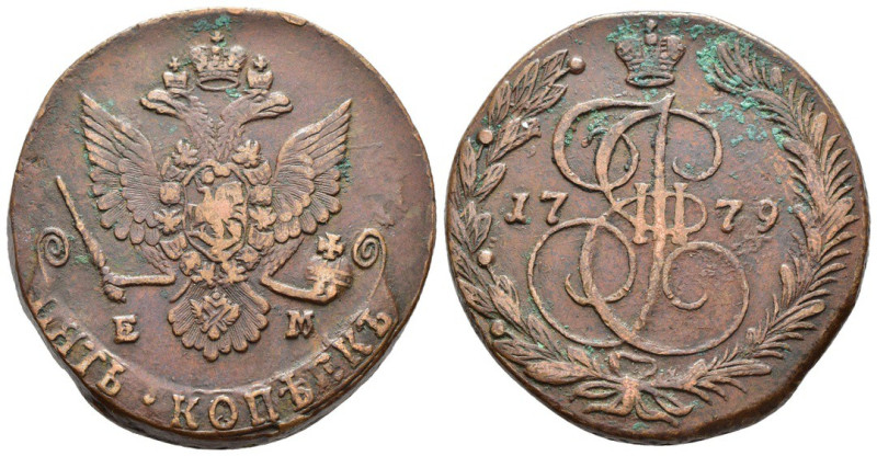 Russia - Caterina II (1762-1796) - 5 copechi 1779 - C# 59.1 - Ae - gr. 57,02

...