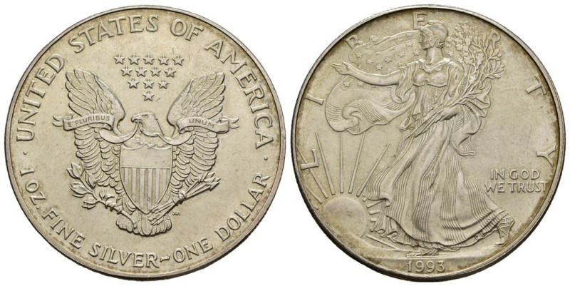 Stati Uniti d'Amarica (1776-oggi) - 1 dollaro 1993 "American Silver Eagle" - Ag ...