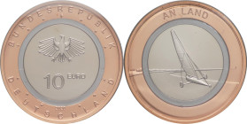 Germania - 10 euro 2020 "An Land" - Trimetallica: al centro Rame-Nichel; anello interno Polimero; anello esterno Rame-Nichel

FS

SPEDIZIONE IN TU...