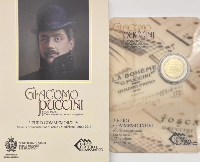 San Marino - 2 euro 2014 - Giacomo Puccini - Cu/Ni - in folder

FDC

SPEDIZI...