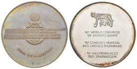 Medaglia, coniata dalla Zecca di stato, commemorativa del 16° Congresso Mondiale delle Casse di Risparmio - Roma 9-11 Maggio 1990 - 1800 esemplari - A...