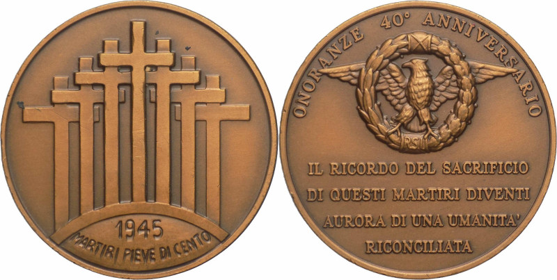 Pieve di Cento - 1945 - onoranze dei martiri 40° Anniversario - Gr. 32,23 - mm. ...