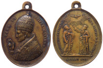 Pio IX , Mastai Ferretti (1846-1878) - medaglia coniata nel 1867 a ricordo del 18° centenario del Martirio dei SS. Apostoli Pietro e Paolo raffigurati...