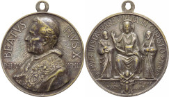 Pio XII, Pacelli (1939-1958) - medaglia straordinaria emessa il 3/06/1951 per commemorare la Beatificazione di Pio X con Cristo seduto e benedicente t...
