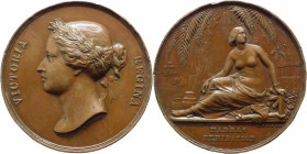 Gran Bretagna - Vittoria (1837-1901) - medaglia "Madras Exhibition" - 1855 - opus Wyon - 63 mm ; 167.9 gr; Ae

SPEDIZIONE SOLO IN ITALIA - SHIPPING ...