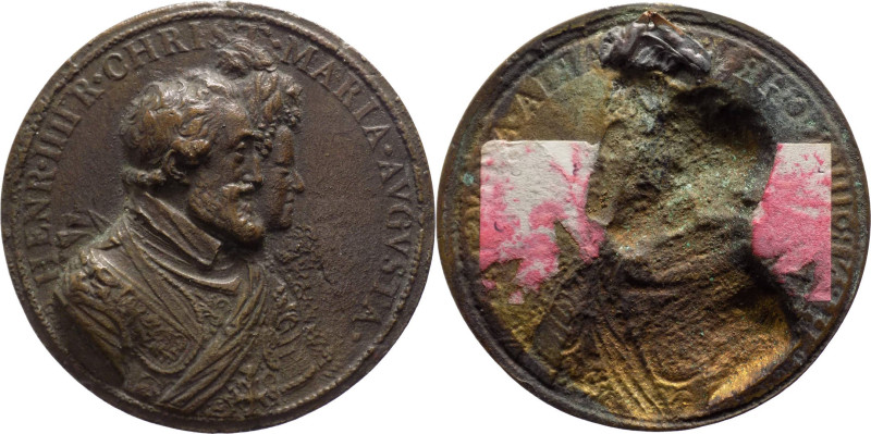 Francia - placca - uniface, a nome di re Enrico IV di Francia (1594-1610) - Ae -...