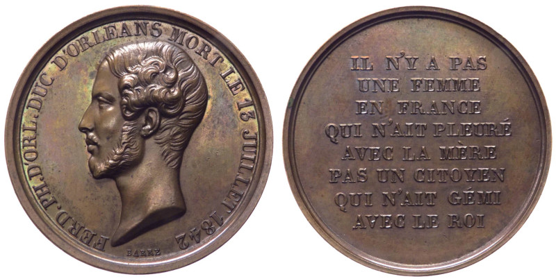 Francia - "Medaglia coniata da Luigi Filippo I (1814-1830) per la morte prematur...