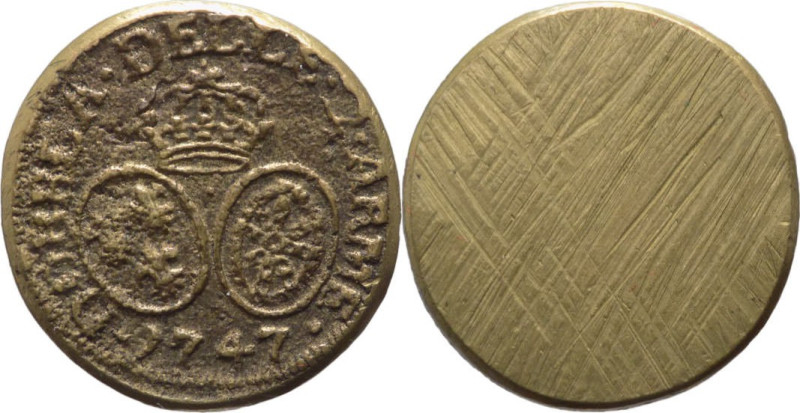 Peso monetale spagnolo del 1747 - ottone - gr. 8,15

BB

SPEDIZIONE SOLO IN ...