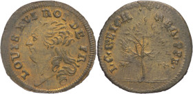 Luigi XVI (1775-1791) gettone - D/LOUIS XVI ROI DE FR. - testa a sinistra - R/ I.L. REICH. RECS.PF. - albero - AE - gr. 0,97

BB

SPEDIZIONE SOLO ...