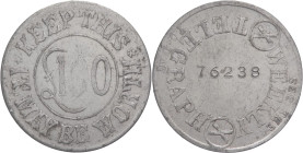 Gettone da £100 - Weekly Telegraph - gr. 2,78; Ø 24 mm

SPEDIZIONE IN TUTTO IL MONDO - WORLDWIDE SHIPPING
