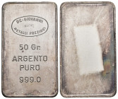 Lingotto argento De Giovanni - Ag .999 - gr. 49,87; 60x35 mm

SPEDIZIONE IN TUTTO IL MONDO - WORLDWIDE SHIPPING