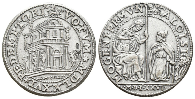 Medaglia raffigurante un Osella di Alvise Mocenigo 1576 - Ag. 925 - mm. 30 

F...