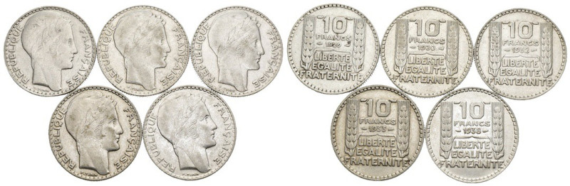 Francia - lotto di 5 monete da 10 Franchi - Ag. 680 - Gr. 50

BB/SPL+

SPEDI...
