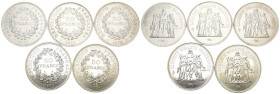 Francia - lotto di 5 monete da 50 franchi - Ag. 900 - Gr. tot. 150 - anni vari

qFDC

SPEDIZIONE IN TUTTO IL MONDO - WORLDWIDE SHIPPING