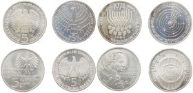 Germania - Repubblica Federale (dal 1948) - lotto di 4 monete da 5 marchi 1973 e 1974 - Ag 

FDC

SPEDIZIONE IN TUTTO IL MONDO - WORLDWIDE SHIPPIN...