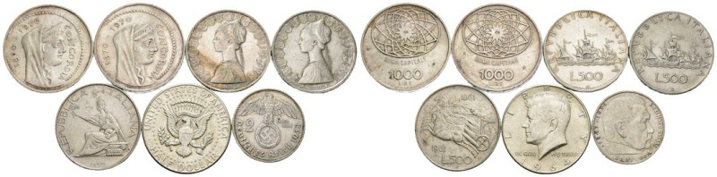 Monete Mondiali - lotto di 7 valori - Italia e Estero - Ag.

SPL+

SPEDIZION...