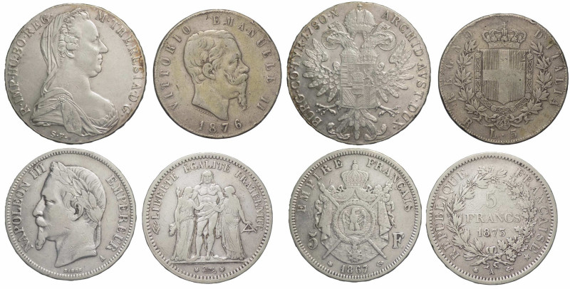 Lotto misto di 4 monete mondiali - Ag. - Anni e nominali vari 

MB/BB

SPEDI...