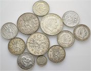 Olanda - Juliana (1948-1980) - lotto di 12 monete composto da: 2½ Gulden, 1 Gulden e 10 cents 1937 (Curaçao - Antille olandesi) - anni vari - Ag

SP...