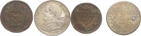 lotto di 2 monete preunitarie da 1 Soldo (Gr. 2,53) e 1 Lira - foro nel campo destro della Lira

MB/BB

SPEDIZIONE SOLO IN ITALIA - SHIPPING ONLY ...