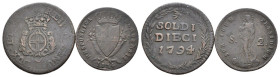 Genova - lotto di 2 monete da 2 soldi 1814 e 10 soldi 1794 - Ae

med. BB

SPEDIZIONE SOLO IN ITALIA - SHIPPING ONLY IN ITALY