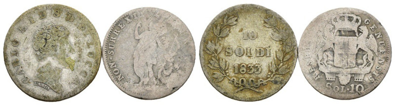 Monete Preunitarie - lotto di 2 monete da 10 Soldi - Ag. - anni vari

MB

SP...