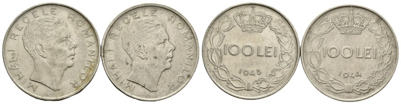 Romania - lotto di 2 monete da 100 Lei 1944 - Ac/Ni

BB/qSPL

SPEDIZIONE SOL...