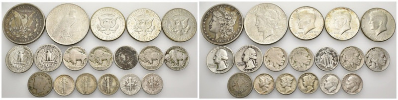 Stati Uniti d'Amarica (1776-oggi) - Lotto di 17 monete di anni e nominali vari -...