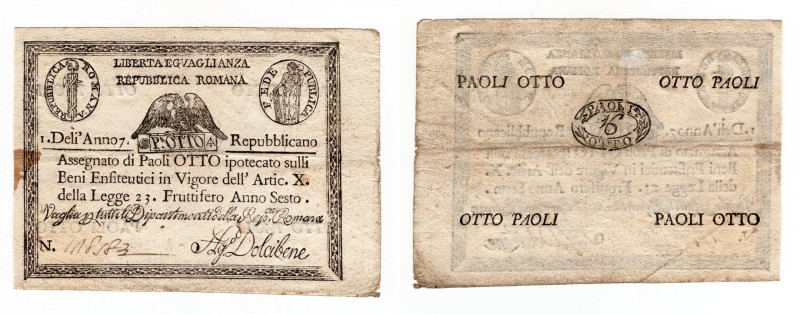 Repubblica Romana - 8 Paoli 1798 

SPL

SPEDIZIONE SOLO IN ITALIA - SHIPPING...