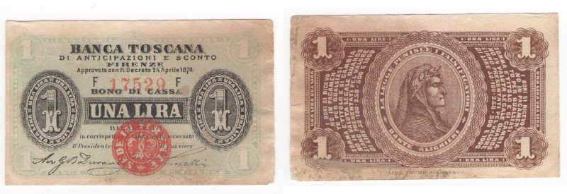 Regno d'Italia - Vittorio Emanuele II (1861-1878) - Banca Toscana di Anticipazio...