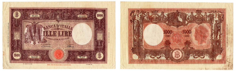 Regno Italia - 1000 Lire - decreto 21/03/46 - Einaudi-Urbini - Barbetti - modifi...