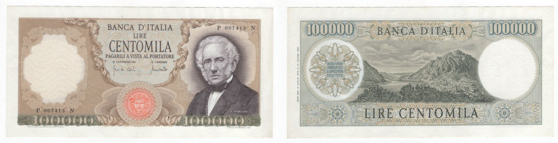 Repubblica - 100.000 Lire - Alessandro Manzoni 1970 - R3 - Crapanzano# 615A

S...