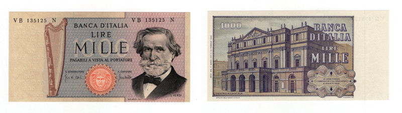Repubblica Italiana - 1000 Lire 11/03/71 - Giuseppe Verdi - Crapanzano# 480

F...