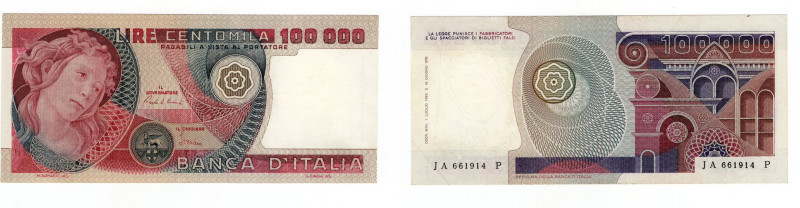 Repubblica Italiana - 100.000 Lire - decreto 01/07/80 - Ciampi-Stevani - Primave...