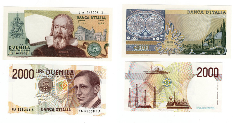 Repubblica Italiana - lotto di 2 banconote da 2000 Lire - anni vari

FDS

SP...