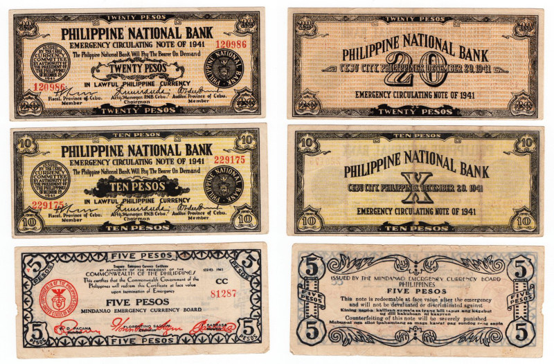 Filippine - lotto di 3 banconote 1941 - nominali vari

MB/BB

SPEDIZIONE IN ...