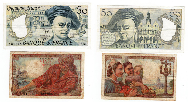Francia - lotto di 2 banconote - anni e nominali vari

MB/BB

SPEDIZIONE IN ...