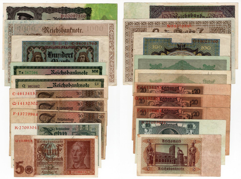 Germania - lotto di 10 banconote - anni e nominali vari

BB/SUP

SPEDIZIONE ...