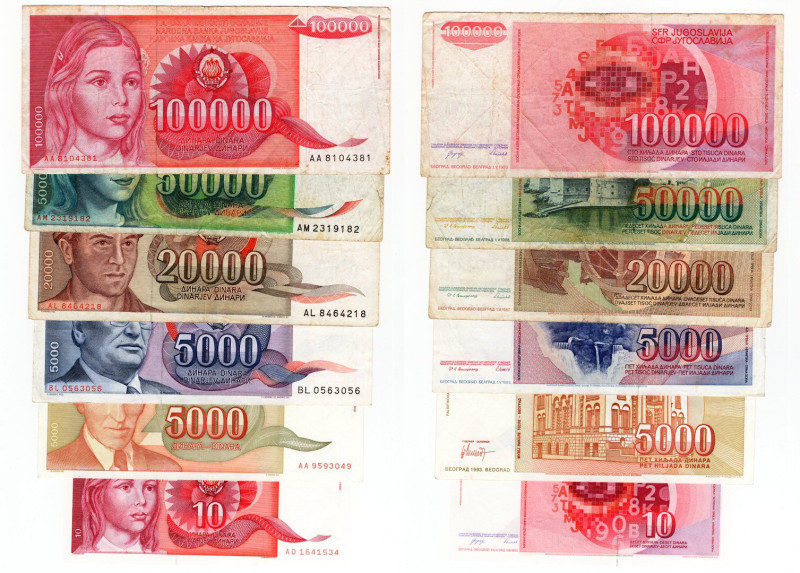 Jugoslavia - lotto di 6 banconote - anni e nominali vari

MB

SPEDIZIONE IN ...