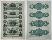 Stati Uniti d'America (1776-oggi) - Sud Carolina - Foglio non tagliato composto da 4 banconote da 10 e 5 dollari decreto 02/03/1872 EF

qSPL

SPED...