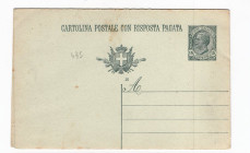 Cartolina postale con risposta pagata 1919 (prezzo di catalogo €60)

SPEDIZIONE IN TUTTO IL MONDO - WORLDWIDE SHIPPING