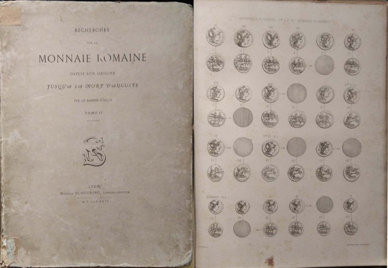 BOURLIER P. P. Baron D’AILLY - Recherches sur la monnaie romaine depuis son orig...