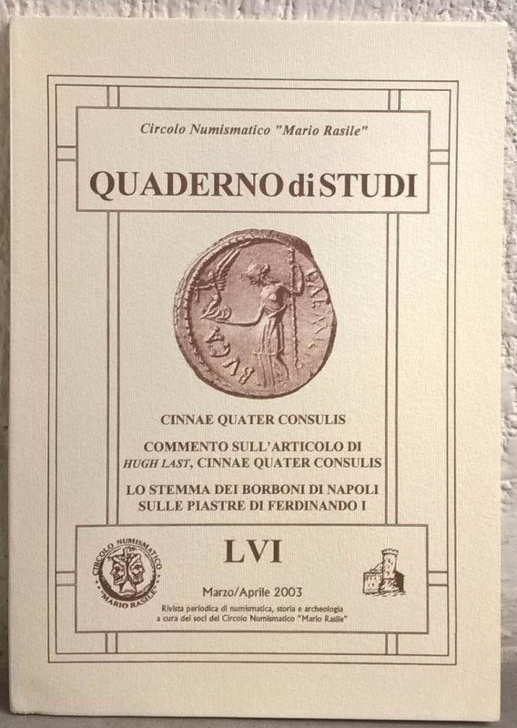 LAST H. – Cinnae Quater consulis. – NOVAJRA S. – Commento sull’articolo di Hugh ...