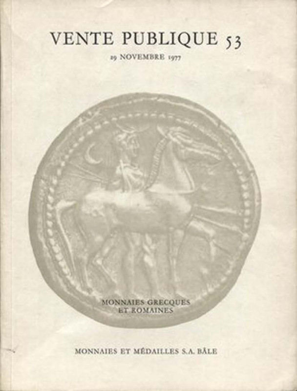 MUNZEN UND MEDAILLEN AG – Auktion 53. Basel, 29-11-1977. Monnaies greques et rom...