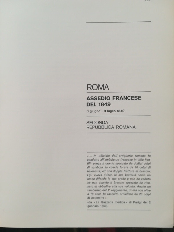 TRAINA M. – Gli assedi e le loro monete. –. Roma: Assedio francese del 1849 Seco...