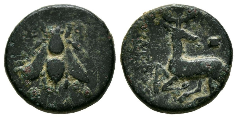 JONIA, Efesos. Ae14. (Ae. 2,23g/14mm). 390-200 a.C. (SNG Copenhagen 247-253). An...