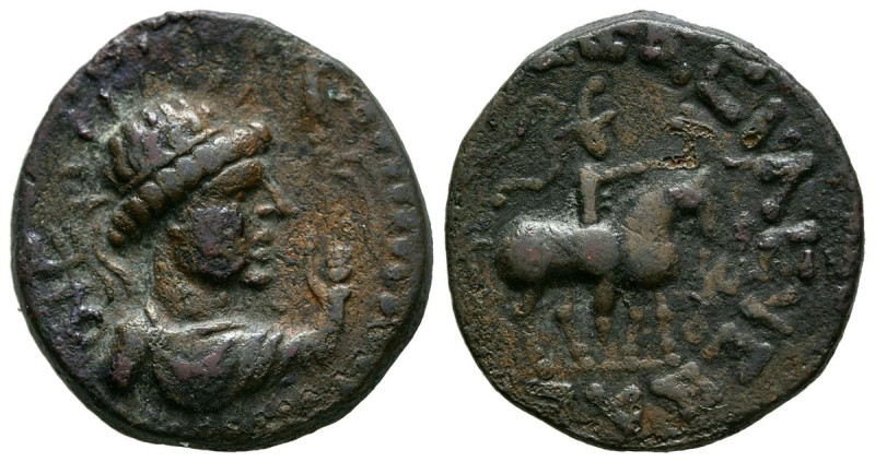 KUSHAN, Soter Megas. Tetradracma. (Ae. 7,03g/21mm). 55-105 d.C. (Mitchiner 2947)...