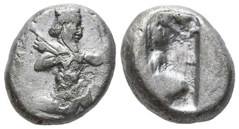 PERSIA, Reino Achaemenida. Siglos. (Ar. 3,45g/16mm). 485-420 a.C. Sardes. (BMC A...